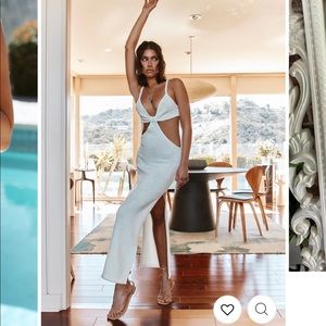 NWT! 12th Tribe Josefine White Cutout Dress